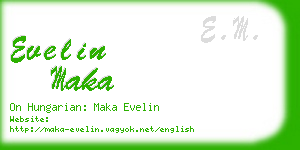 evelin maka business card